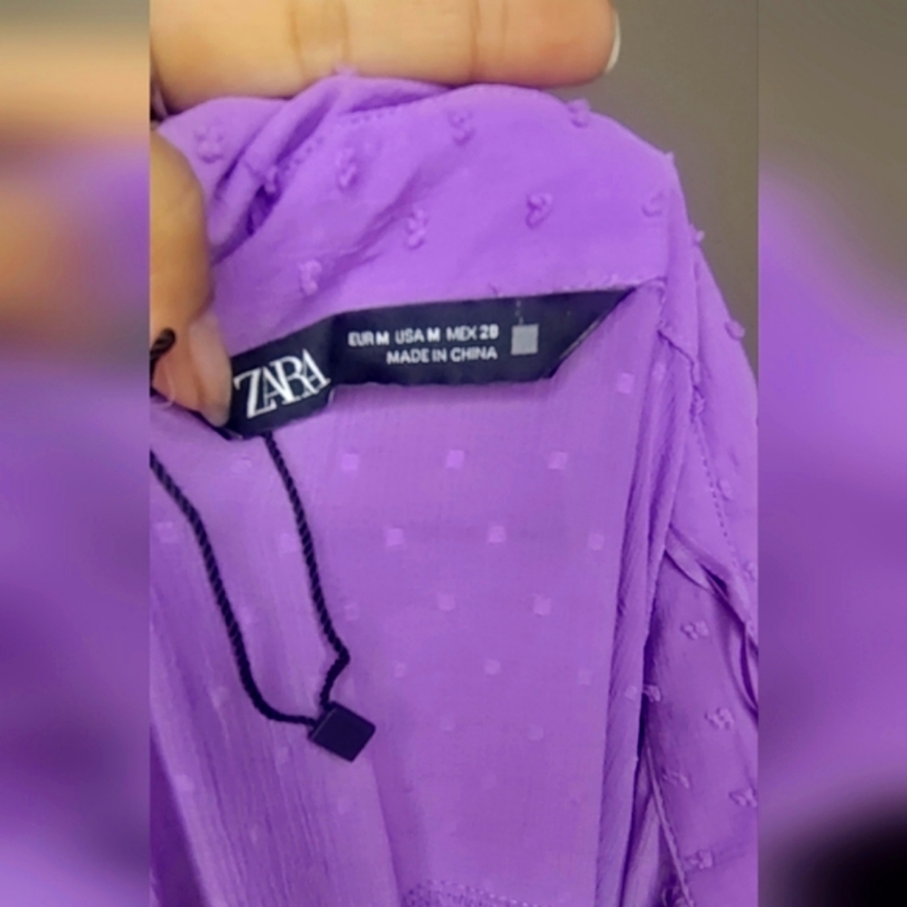 Purple Zara dress for size UK M - Picture 7 of 7